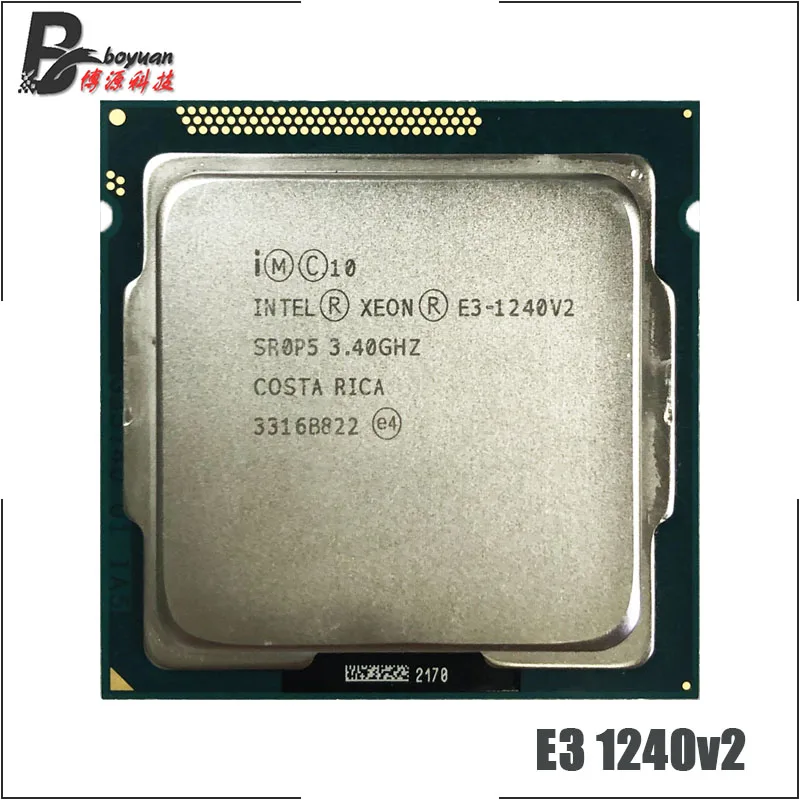 Intel Xeon E3-1240 v2 E3 1240v2 E3 1240 v2 3.4 GHz Quad-Core CPU Procesorius 8M 69W LGA 1155