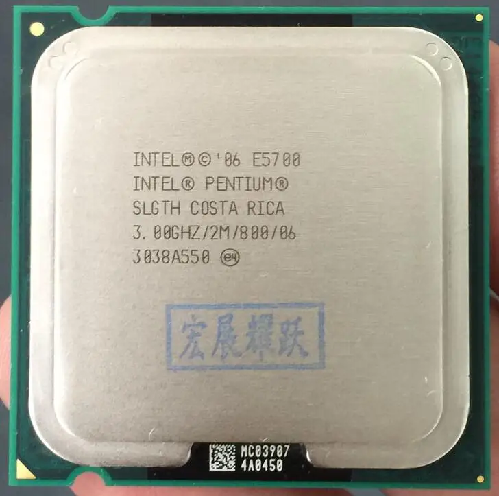 PC kompiuteris Procesorius Intel Pentium E5700 Dual-Core CPU LGA 775 veikia Desktop Procesorius