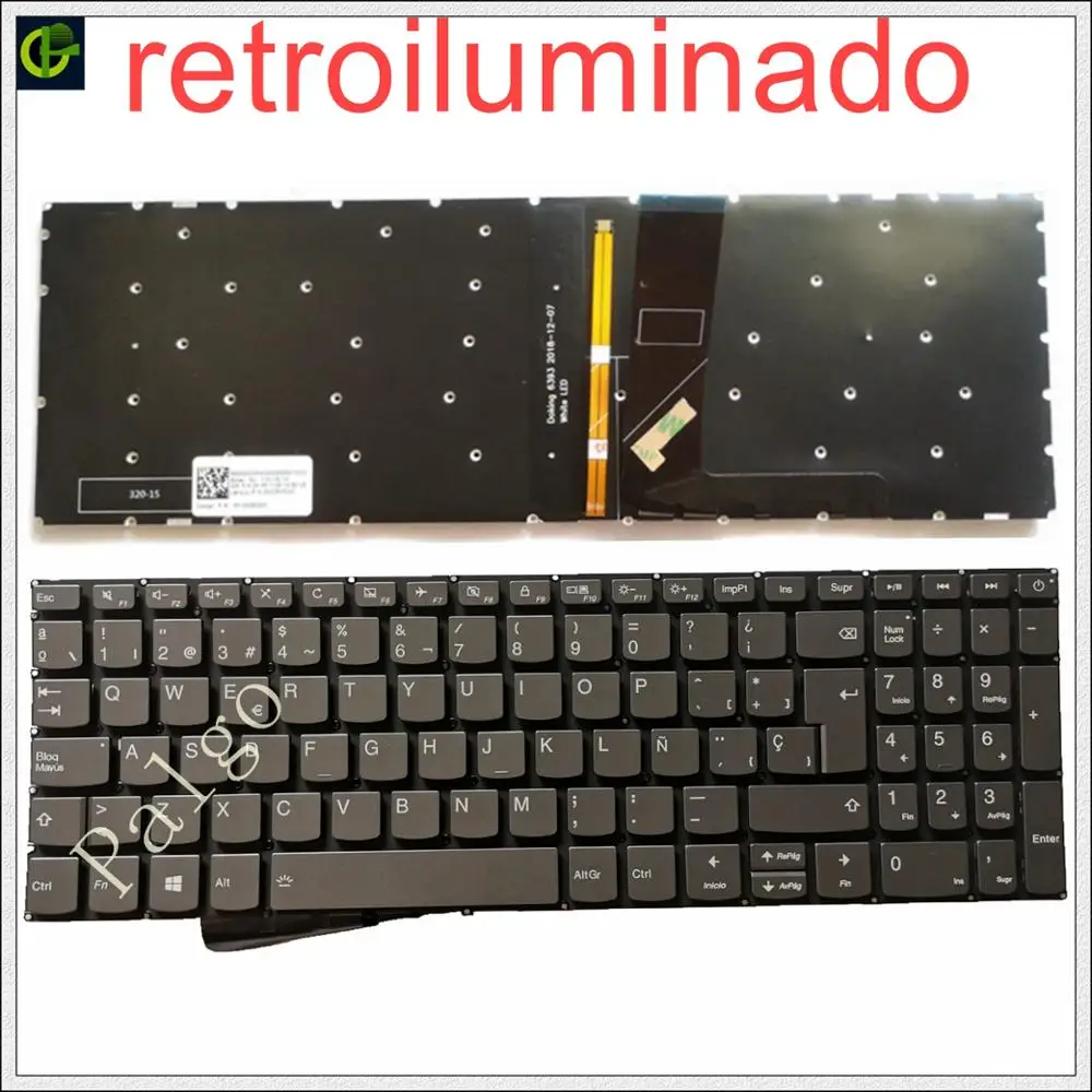 Ispanijos Apšvietimu Klaviatūra Lenovo IdeaPad 5000-15 520-15 520-15IKB 320S-15ISK 320S-15IKB 320S-15IKBR 340-15 340-15API SP LA