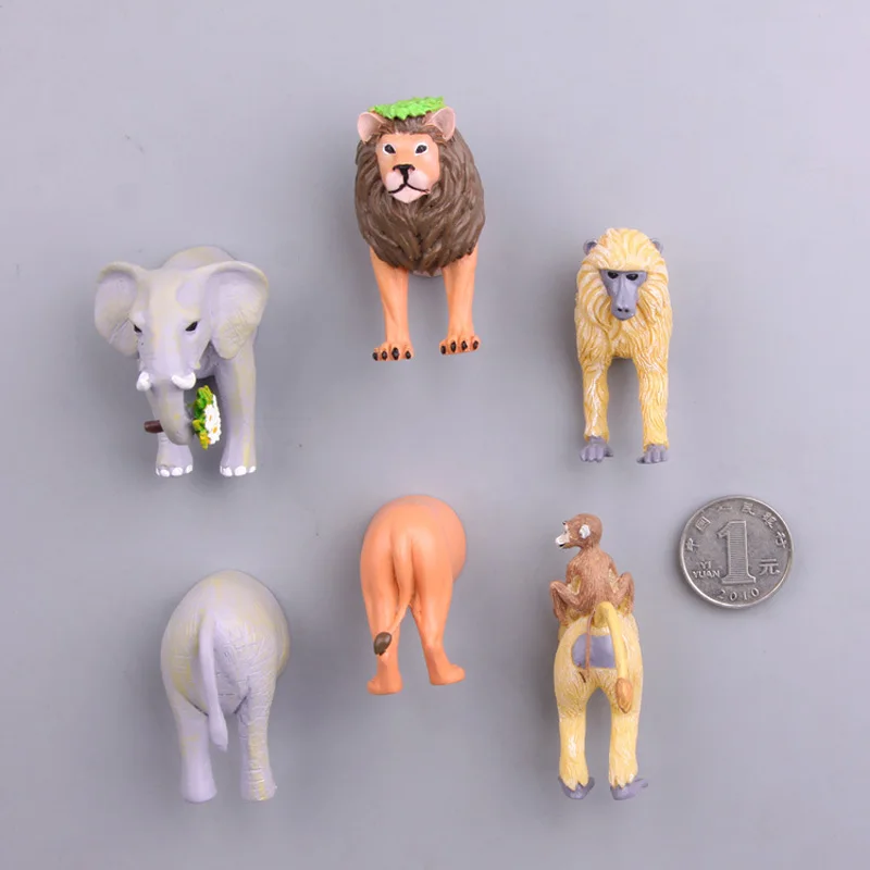 Dramblys, Liūtas, Beždžionė Baby Mama Šaldytuvas magnetas animacinių filmų Gyvūnų lenta lipdukas Derva, Šaldytuvas Magnetai, vaikų Namų Puošybai