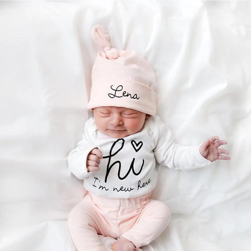 Asmeninį Naujagimių Apranga Baby Girl Komplektus, pasauli Pritaikyti ligoninės namo Baby Girl Coming Home Apranga