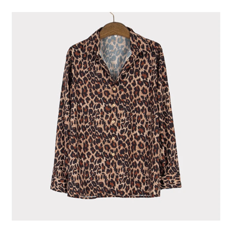 Vyriški Leopardas Spausdinti ilgomis Rankovėmis Marškinėliai Atsitiktinis Aukštos Kokybės ilgomis Rankovėmis Vyras Prekės ženklo Drabužių Verslo Marškinėliai