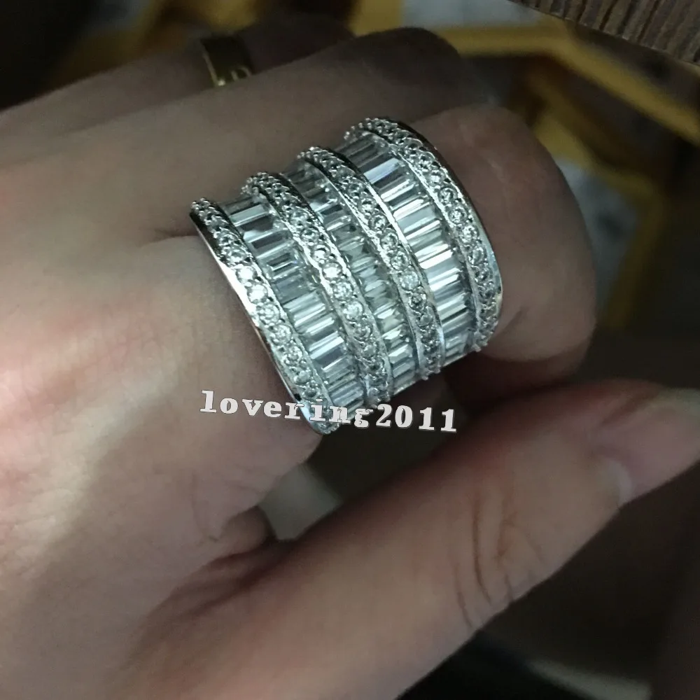 Choucong Prabanga Moterys, žiedas, Papuošalų AAAAA cirkonis cz 925 Sterlingas sidabro Dalyvavimas Vestuvių Juostoje Žiedai moterims Sz 5-11 Dovana