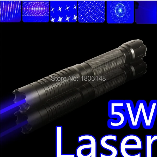 Galingas 500W 500000m 450 nm Didelės Galios Mėlyno Lazerio Patarimų Žibintuvėlis Įrašyti Rungtynės Žvakė Dega Cigarečių Blogis LAZER Medžioklė