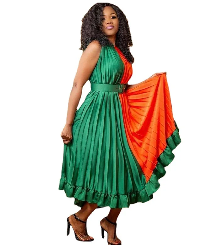 Afrikos Spausdinti Plisuotos Suknelės Moterims, Ilgas, Maxi Suknelė 2021 Dashiki Kratinys Afrikos Drabužius Afrikos Drabužių Kalėdų Skraiste