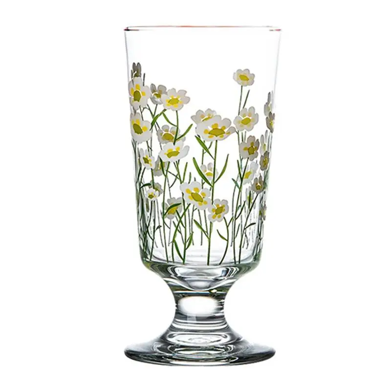 1pc Retro Gėrimų Puodeliai Daisy Stiklo Bokalas Sielovados Stiliaus Pieno Taurės Virtuvės Drinkware(200-300ml)