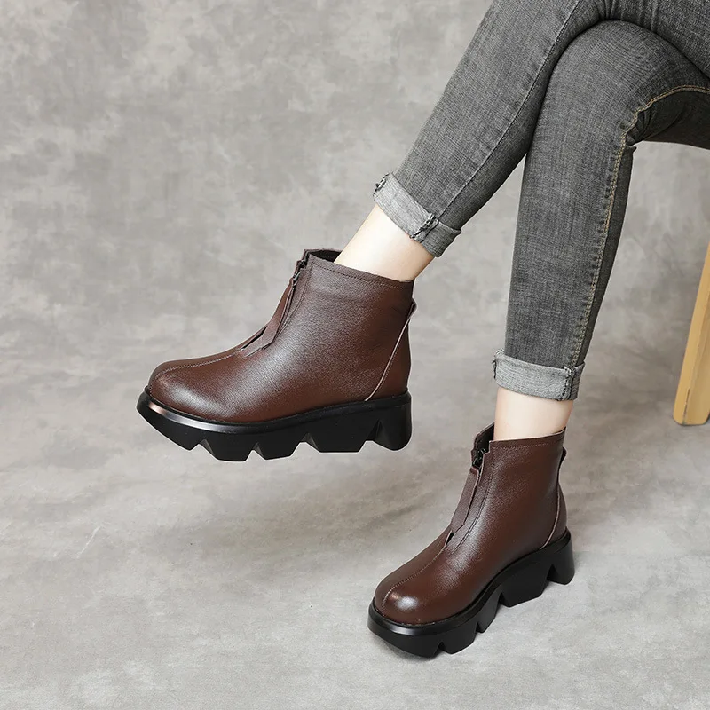 Batai rudens ir žiemos Britų stiliaus Martin batai moterims laukinių moterų batai priekinis užtrauktukas odos moteriški trumpi batai