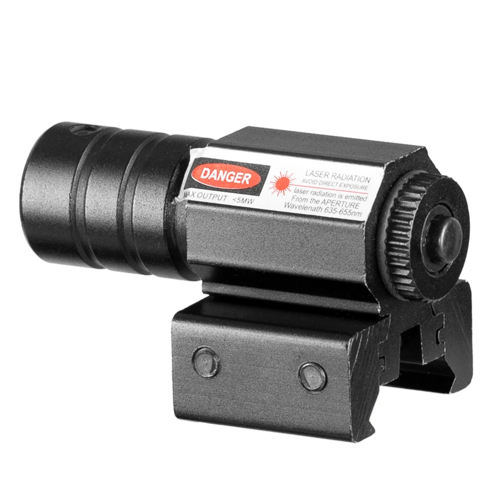 50-100 Metrų Nuotolio 635-655nm Red Dot Lazerio Akyse Pistoletas Reguliuoti 11mm&20mm Picatinny Rail