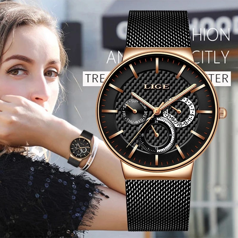 Moterų Watch Top Brand Prabanga Ponios Atsitiktinis Rankiniai Laikrodžiai Tinklelio Diržo Kvarco Žiūrėti Moterims Reloj Mujer Montre Femme