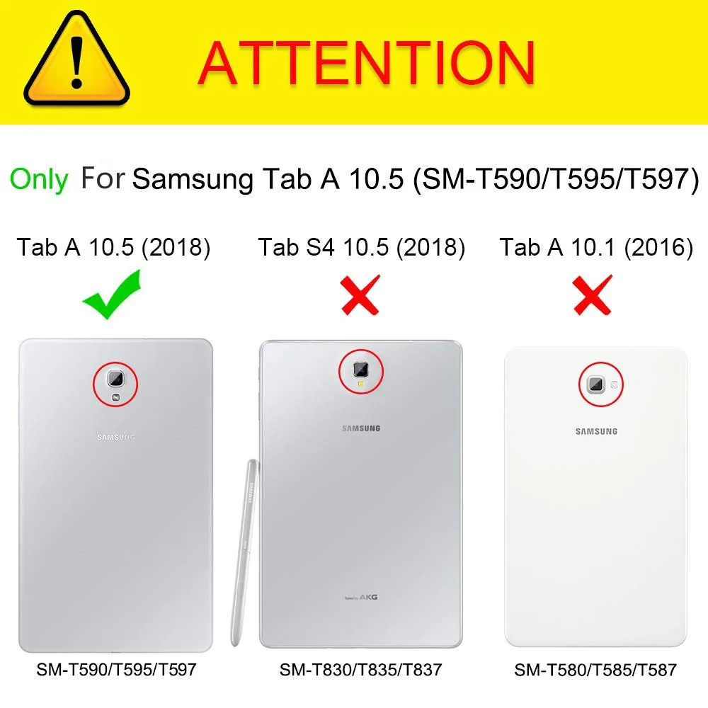 Case for Samsung Galaxy Tab 10,5,Slim Sulankstomas Stovas Padengti Auto Pažadinti/Miego Galaxy Tab A2 10.5