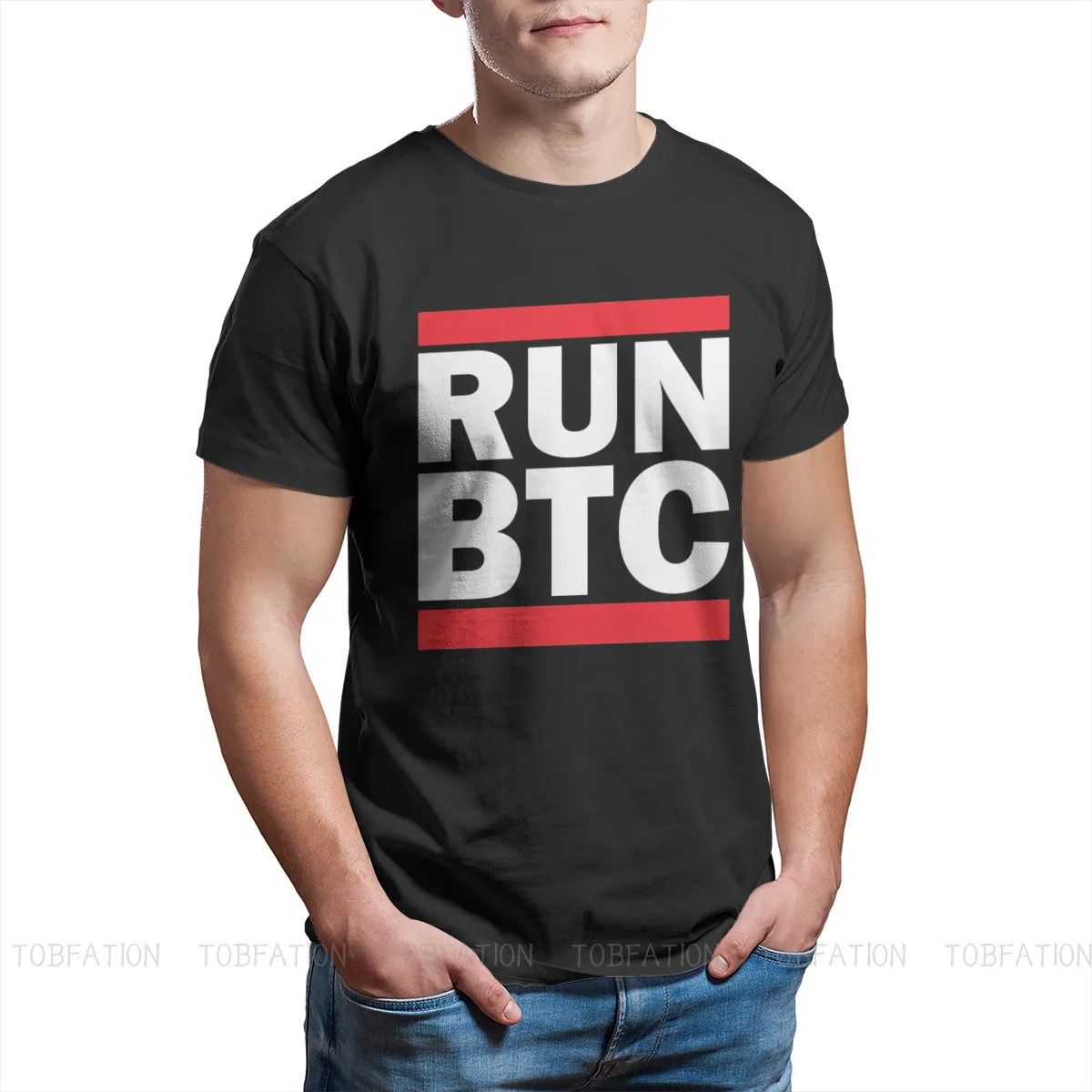 Bitcoin Cryptocurrency Kalnakasių Meme Crewneck TShirts PALEISTI BTC Savitas vyriški Marškinėliai Juokinga Viršūnes Dydis S-6XL