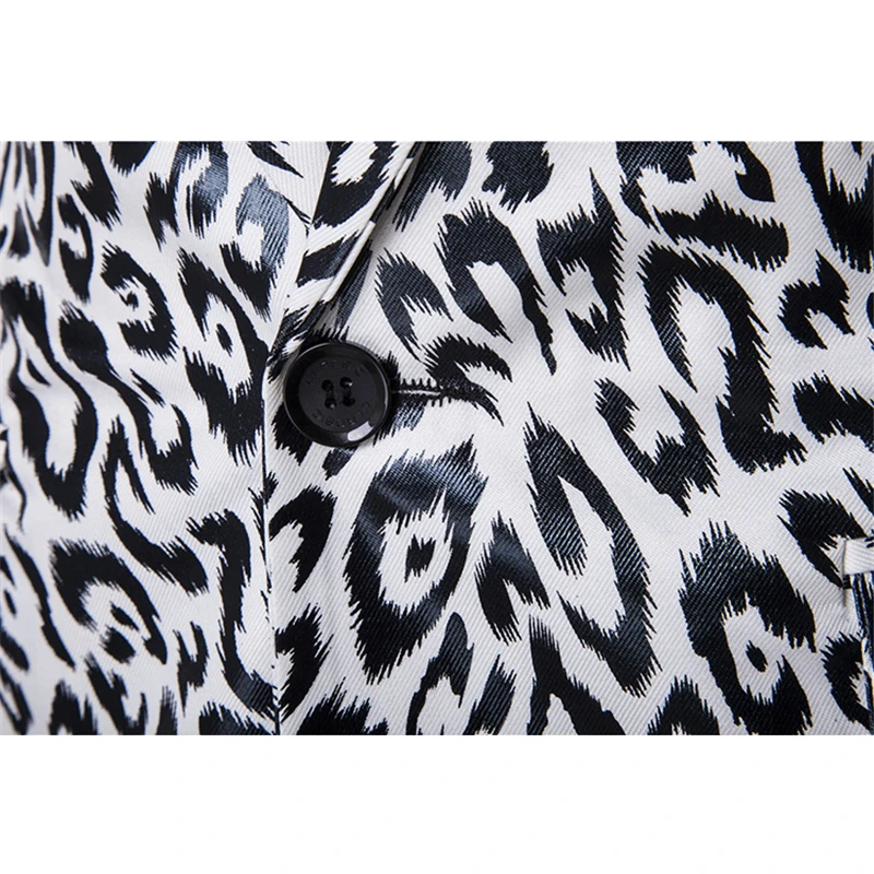 2018 M. Rudenį Naujų Prabangių Vyrų-Švarkas Tiktų Slim Fit Kostiumas Homme Leopardas Spausdinti Švarkas Vyrams, Atsitiktinis Verslo Suknelė, Švarkas Masculino