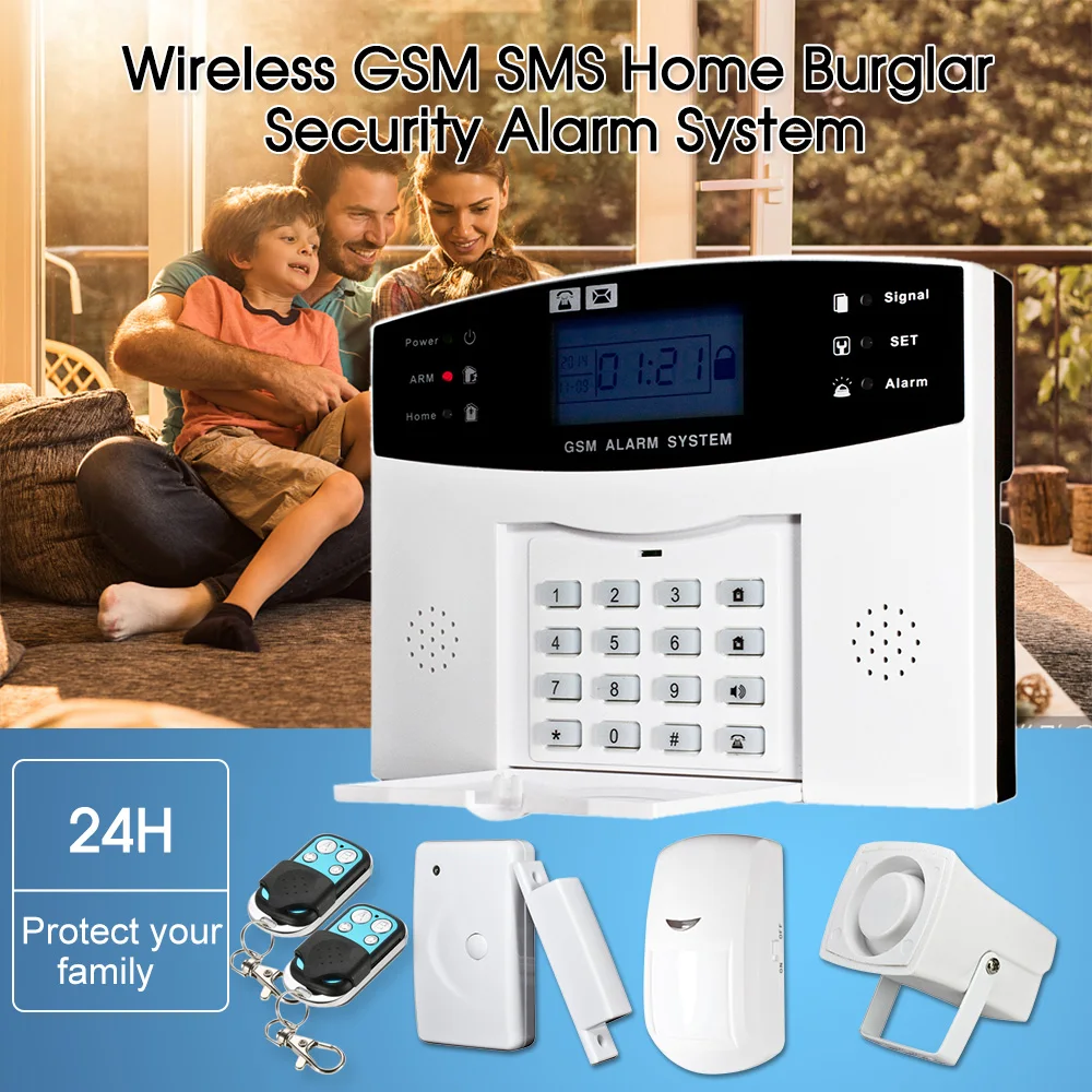 Belaidė GSM SMS Namų Saugumo nuo Įsilaužimo Signalizacijos Sistemos Detektorius, Jutiklis Rinkinys Phone 