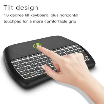 2.4 Ghz Mini Wireless Keyboard Visą Ekraną Pelės Touchpad Nešiojamą Nuotolinio Valdymo Pultas Su Spalvotu Led Foniniu Apšvietimu, Skirtą 