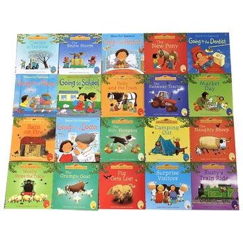 20 Knygų/Set Vaikai Usborne Nuotrauką Livros Vaikams, Kūdikių Žinomų Istorija Anglų Knyga Fermos Pasakos Eary Švietimo Libros Comics Art