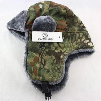 2018 Naujas Vyrų Bombonešis Skrybėlės Žiemos Trooper Trapper Hat Ushanka rusijos Skrybėlę su Dirbtiniais Kailiais Lauko Sporto, Slidinėjimo, Šiltas Ausų Atvartais Skrybėlę