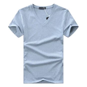 2019 m. vasarą Karšto pardavimo Vyrai spausdinimo V kaklo t-shirt medvilnės trumpomis rankovėmis viršūnes kokybės Atsitiktinis Vyrų Slim Fit Classic Prekės ženklo t shirts