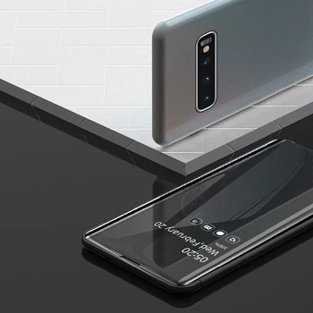 2019 Naujas Smart Veidrodis, Flip Telefono dėklas Samsung Galaxy s10 e plius Peržiūrėti Dangtelis Skirtas Samsung note 10 10+ plius Funda shell 