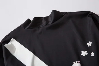 2020 Harajuku Japonijos Bangos Atsitiktinis Spausdinti Gėlių Kimono Streetwear Vyrų, Moterų Megztinis Kinų Simbolių Plonas Chalatas, Drabužių