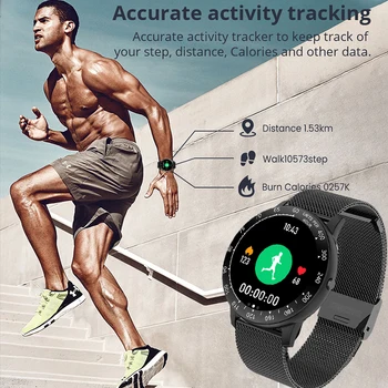 2020 Naujas LIGE Juoda Atsitiktinis Mados Smart Watch Vyrai Moterys Fitness Tracker Top Brand Prabanga Vandeniui Laikrodis Smart Apyrankė Vyrams