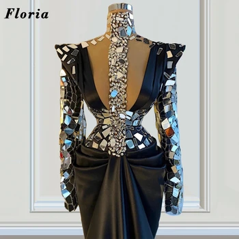 2021 Arabų Visą Rankovėmis Vakare Gown Dubajus Couture Vakaro Suknelės Artimųjų Rytų Arabų Šalis, Chalatai Chalatas De Soiree