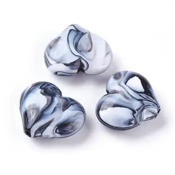 230pcs/500g Širdies Mišrios Spalvos Akrilo Imitacija Gemstone Beads 