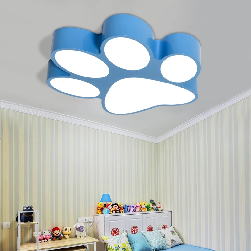Šiuolaikinės kūrybos dažų spalvinga geležies vaikų, miegamojo, LED apšvietimas, namų puošybai arcrylic pėdsaką dizainas lubų lempa