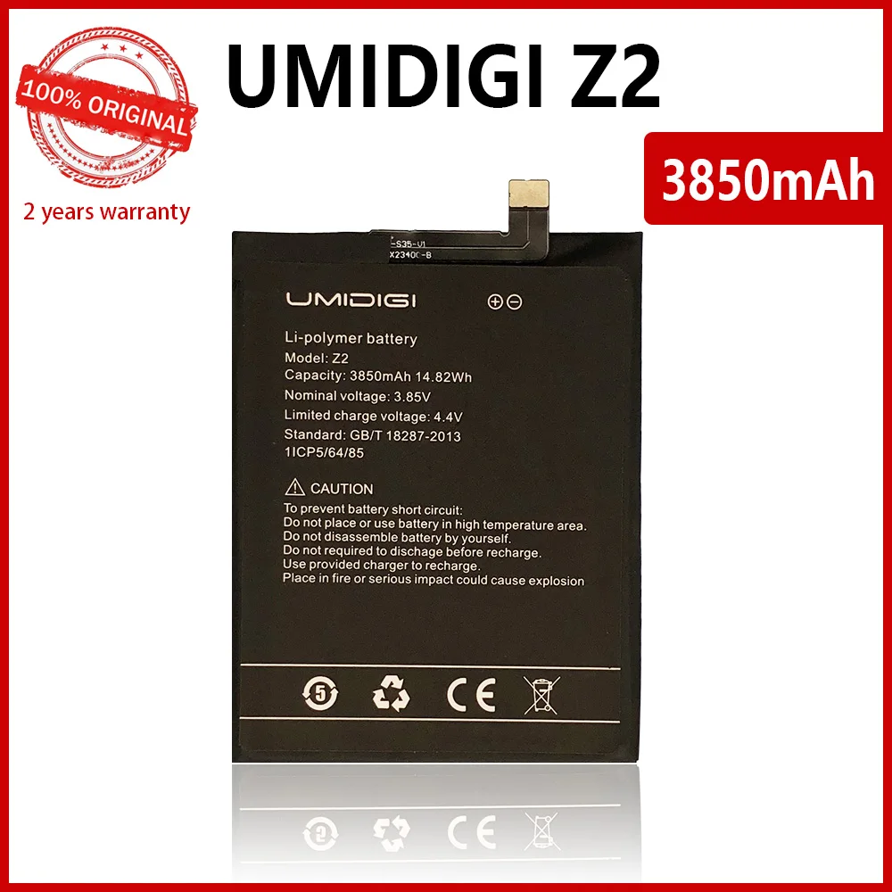 Originalus 3800mAh Z2 Baterija UMI UMIDIGI Z2 Aukštos kokybės elementus Su Sekimo Numerį