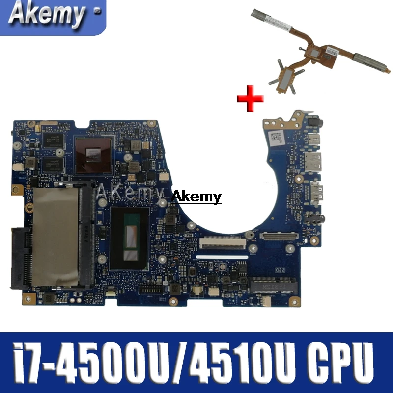 Už Asus UX303UB UX303U UX303UB U303U Nešiojamojo kompiuterio motininės Plokštės bandymą gerai GT840M 4GB RAM i7-4500U/4510U CPU sed-Heatsink