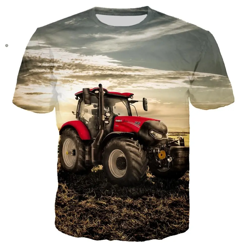 3D Spausdinimo Naujų Automobilių Traktoriaus t marškinėliai vyriški marškinėlius Vyrų, Moterų Atsitiktinis Streetwear hip-hop Berniukas Tee drabužius harajuku Viršūnes Camiseta hombre