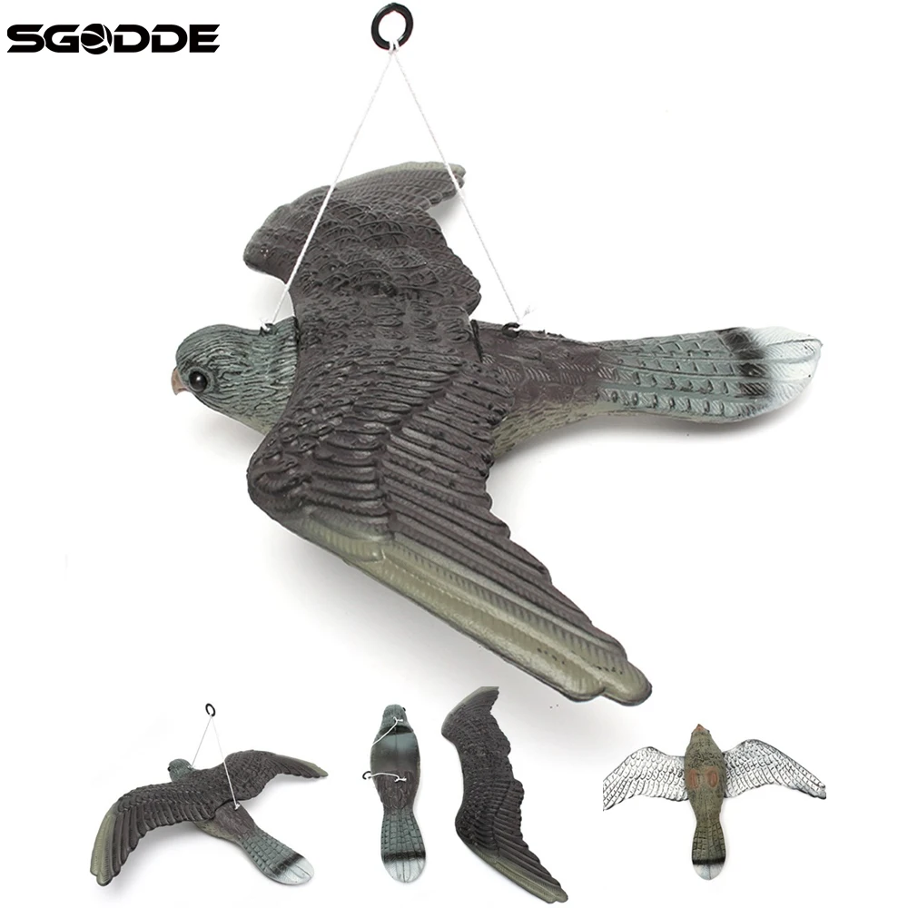 3D Akis Medžioklės Jaukas Plaukioja Hawk Netikrą Paukščių Skambinančiųjų Scarer Sodo Kenkėjų Atgrasymo Repeller Fotografavimo Lauko Medžioklė