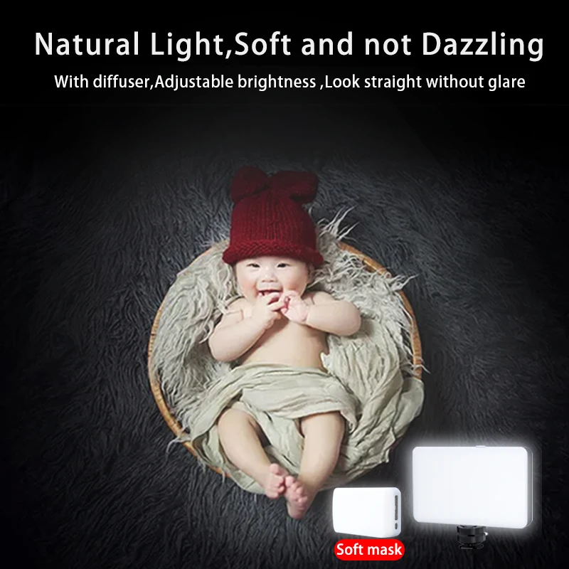 VIJIM VL120 8W 3200K-6500K Ultra Plonas LED Vaizdo Šviesos Kišenėje Užpildyti Šviesos Su Soft Box Difuzorius 6 RGB Spalvų Filtras Šalto Batų