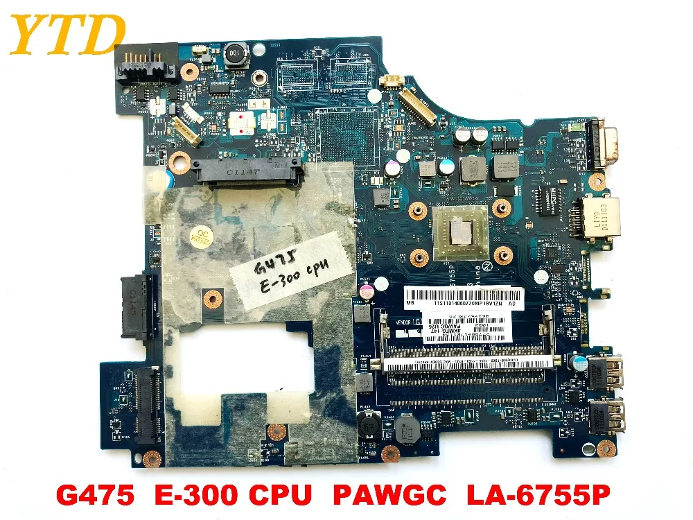 Originalus Lenovo G475 nešiojamas plokštė G475 E-300 CPU PAWGC LA-6755P išbandyti gera nemokamas pristatymas