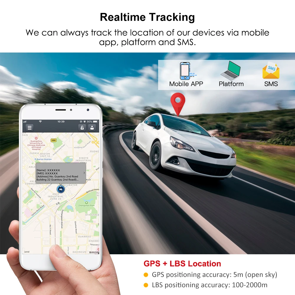 Automobilių Tracker Nemokama Įrengimas SOS 10000mAh Automobilių GPS Tracker 200 Dienų Laukimo Sumažinti Naftos realiu laiku Stebėti Laiko Sekimo GPS Automobiliams