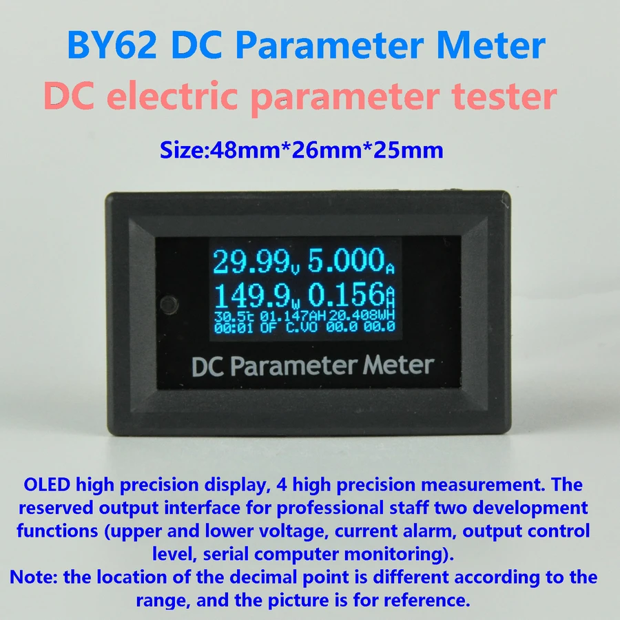 GWUNW BY62 DC0-30 V 4Bit Įtampos Dabartinių pajėgumų galia Temp wh Metrų OLED Daugiafunkcį DC elektros parametras testeris
