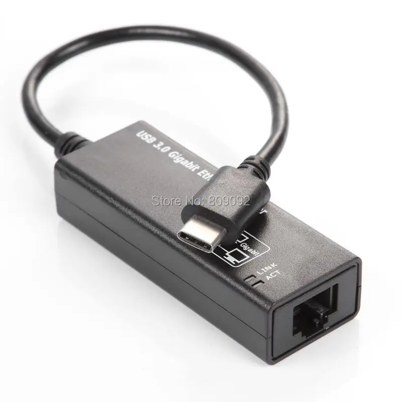 USB 3.1 C Tipo su RJ45 Gigabit Ethernet LAN Tinklo plokštė
