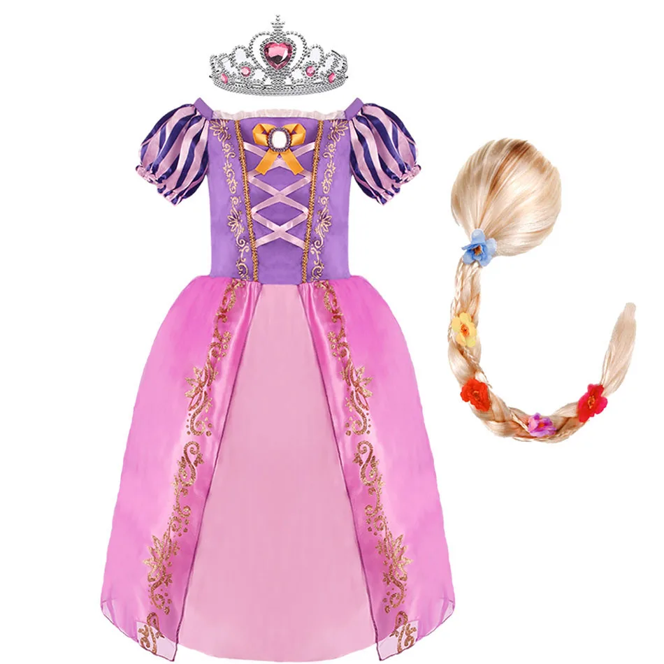 Merginos Rapunzel Suknelė Princesė Vaikas Vasaros Karnavalas Kostiumas Uzpost Vaikas Helovinas Kalėdų Cosplay Susivėlęs Vakare Šalis Suknelė