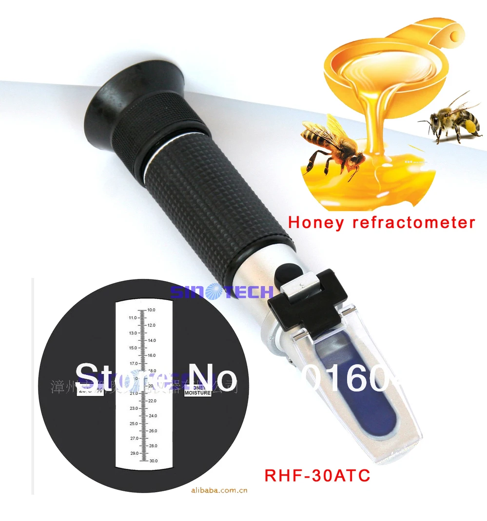 Nemokamas pristatymas Rankiniai Medaus refratometer 10%-30%vandens bitininkystės refraktometru RHF-30ATC (negali būti kalibravimo aliejus)