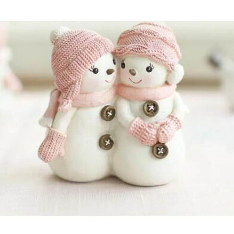 3D baby Pelėsių Kalėdas sutuoktinių pora sniego žvakių liejimo silikono muilo pelėsių lėlės kalėdų dovanos, tortas dekoravimo pelėsių