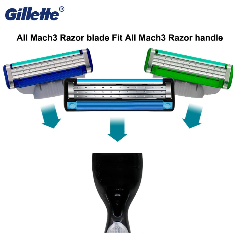 Gillette Mach 3 Vyrų Skustuvas Skustuvo Ašmenimis Mašina Skutimosi Peiliukų Mach 3 Kasetės Skutimosi Ašmenys, skirti Gillette Gauti Gfit