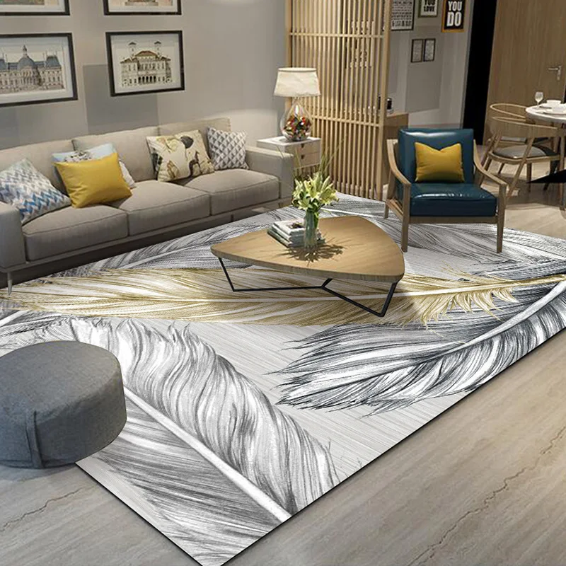 Šiaurės paprastų buitinių kilimai kambarį Miegamojo lovos Multi-funkcija kilimų Kristalų aksomo spausdinti minkštas Kilimas Namų Dekoro