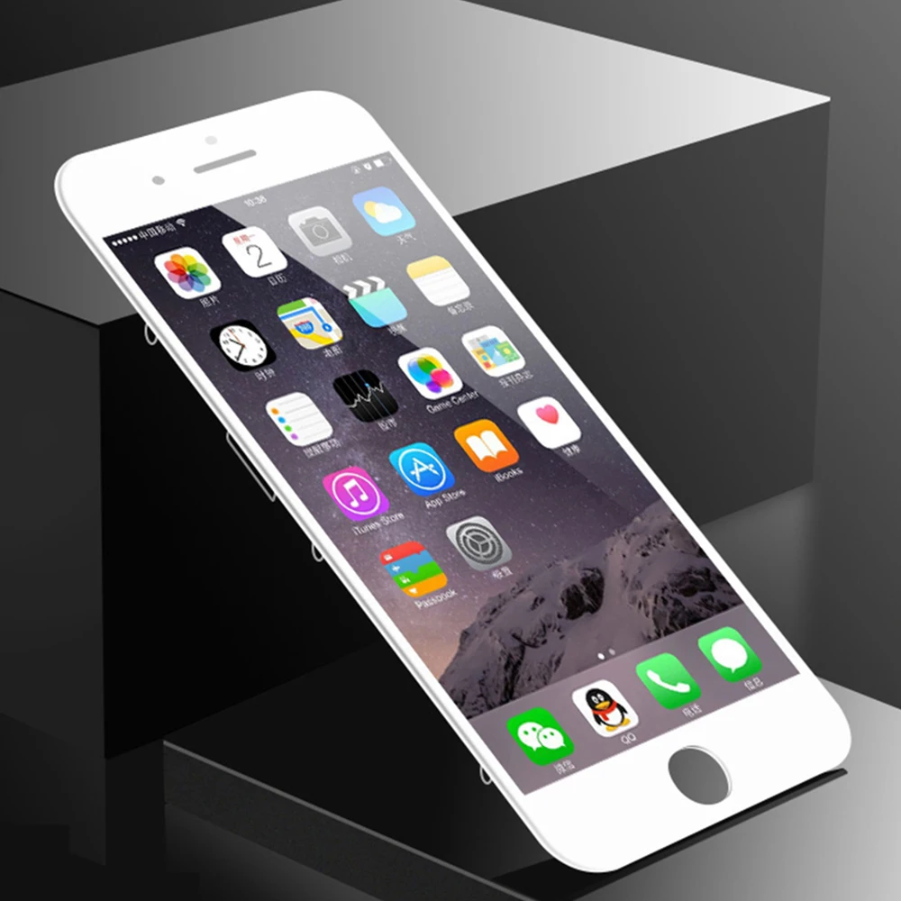 Juodas/Baltas 3D LCD Ekrano iPhone 4, 4S LCD Ekranas Touch 