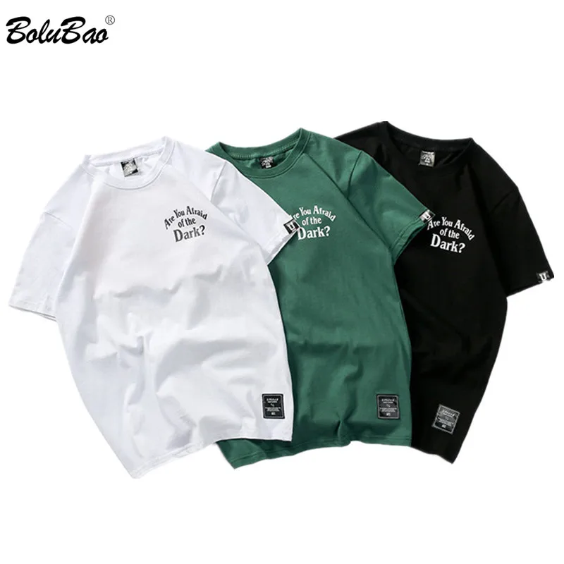 BOLUBAO Naujas Prekės ženklas Mados Vyrų Marškinėliai Vasaros Hip-Hop vyriški Marškinėliai Vyrų Atsitiktinis Medvilnės Letter Spausdinimo T-Shirt Viršų