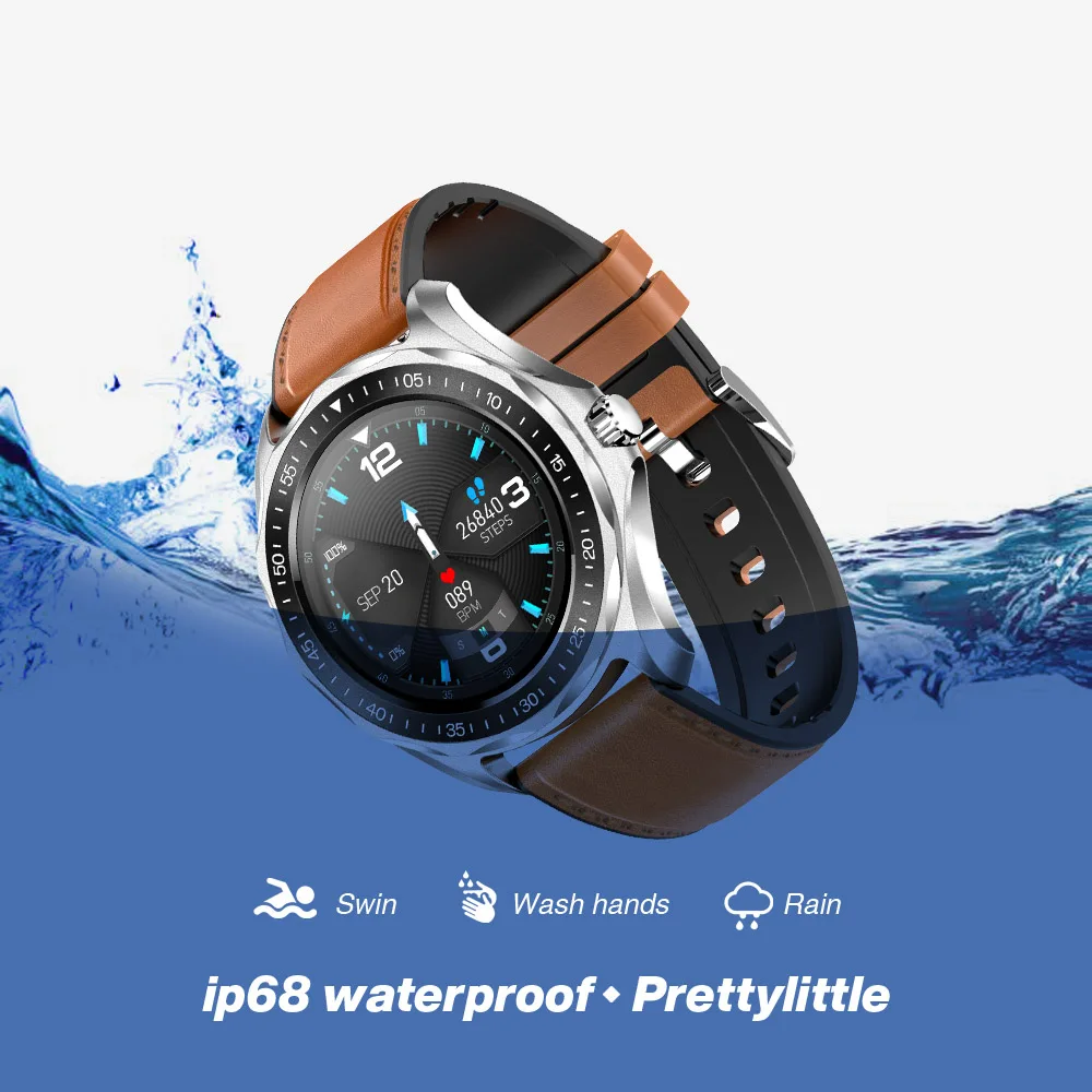 2020 Naujų Išmaniųjų Laikrodžių Vyrams IP68 Vandeniui Visiškai Jutiklinis Ekranas Smartwatch 