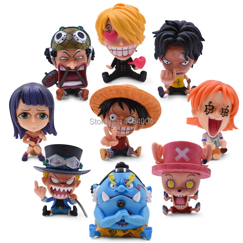 12 Stilių, Anime One Piece GK Luffy Sanji Nami Zoro Chopper Frank Robin PVC Veiksmų Skaičius, Kolekcines, Modelis Kalėdų Dovana Žaislas