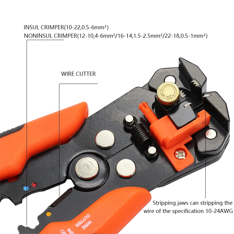 Crimper Replės Kabelį Cutter Automatinis Laido Striptizo Daugiafunkcinis Nuėmimo Replės, Įrankiai Užspaudimo Replės 0.2-6.0mm2 Rankiniai Įrankiai