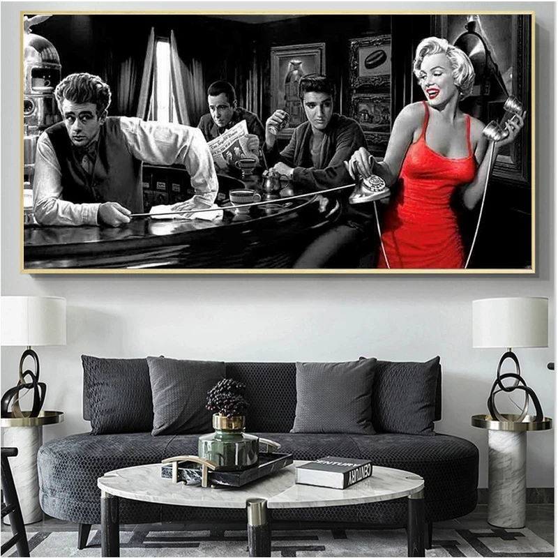 James Dean Marilyn Monroe Elvis Presley, Drobė Paveikslų, Plakatų ir grafikos Sienos Menas Nuotraukas Kambarį Dekoro