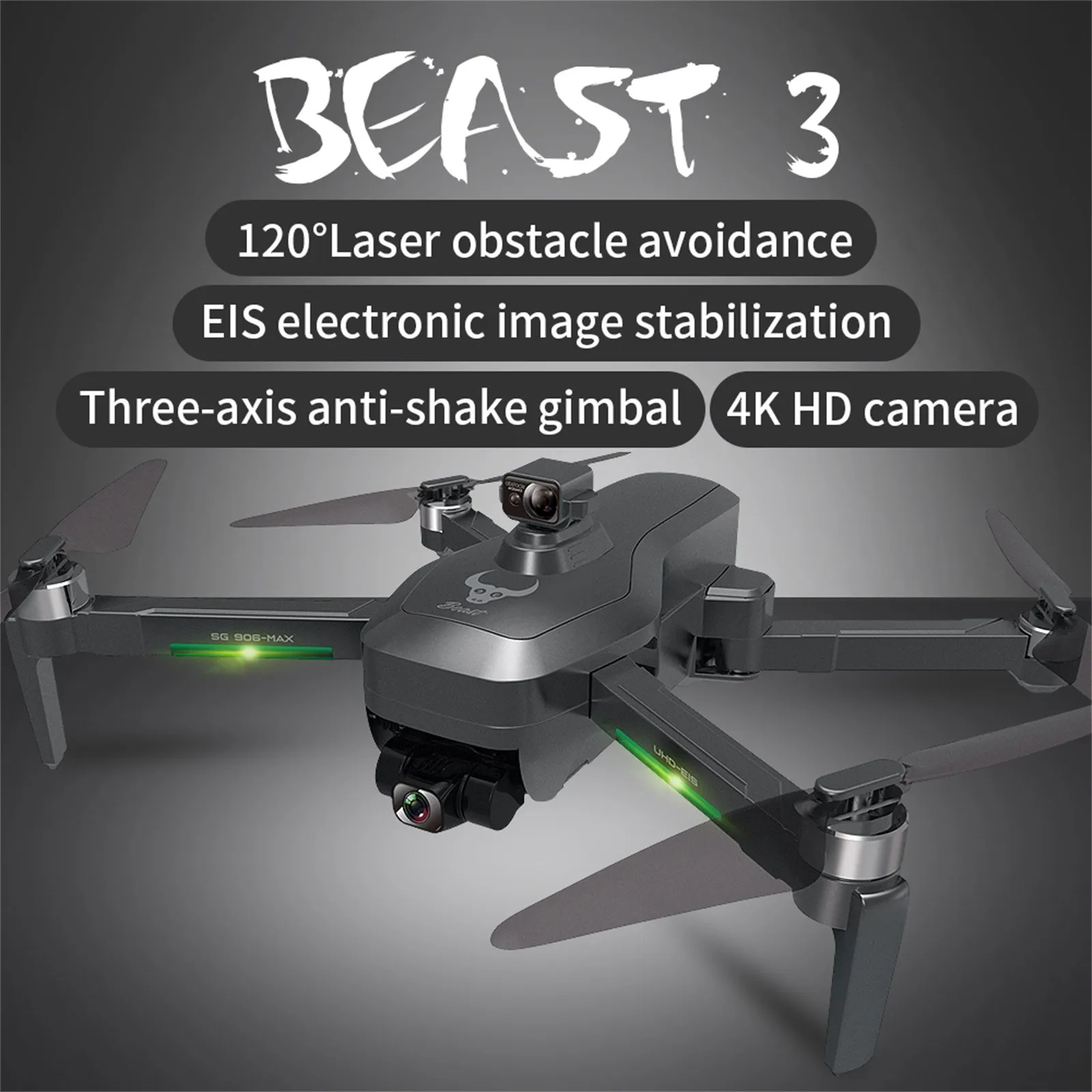 NAUJAS 5G WIFI GPS Drone SG906 Pro Max 4K HD Automatinė Kliūčių Vengimo 3axis Gimbal Fotografijos Quadcopter Fiksuoto aukščio Žaislas