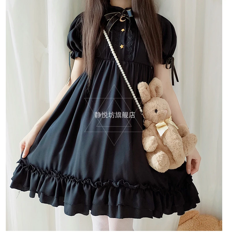 Japonijos saldus lolita dress gotikos retro palace nėrinių bowknot ilgas/trumpas rankovės viktorijos suknelė kawaii girl gothic lolita op cos