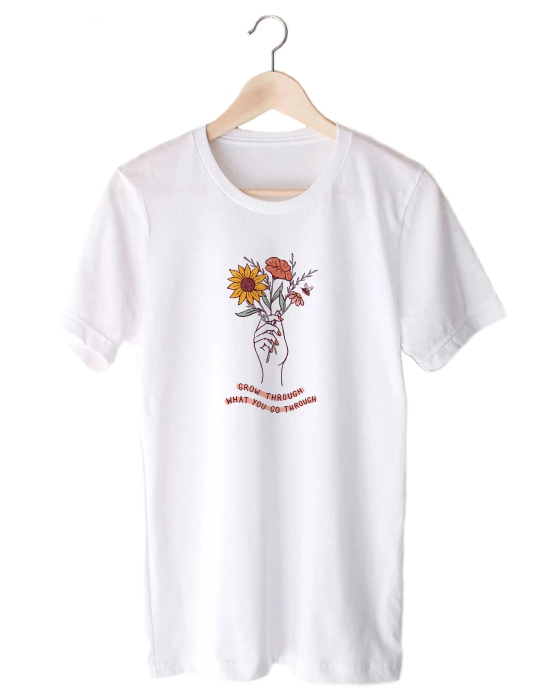Augti Per tai, Ką Jūs Einate Per Colorprint Marškinėliai moterims mados tumblr grynos medvilnės šalies hipster estetinės camisetas tee viršūnės